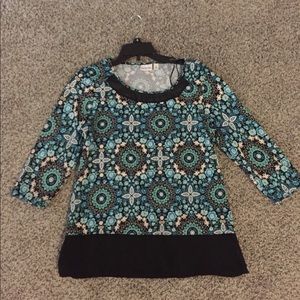 Blue Patterned Blouse 5/$18 Sale